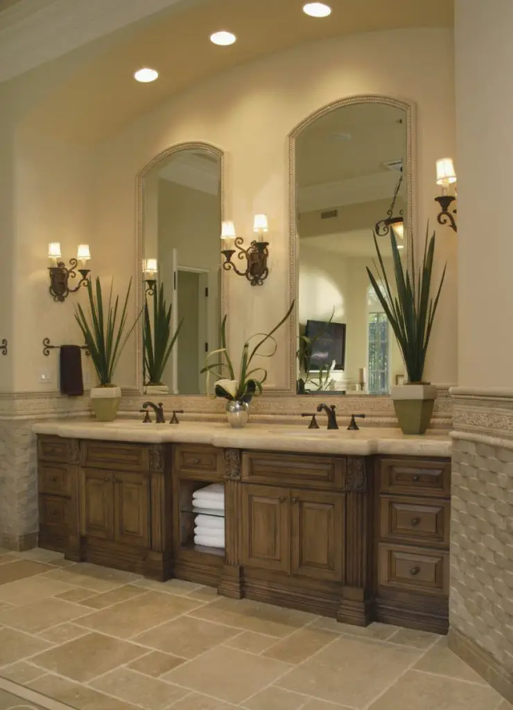 Should Bathroom Vanity Lights Face Up Or Down? Infrared for Health