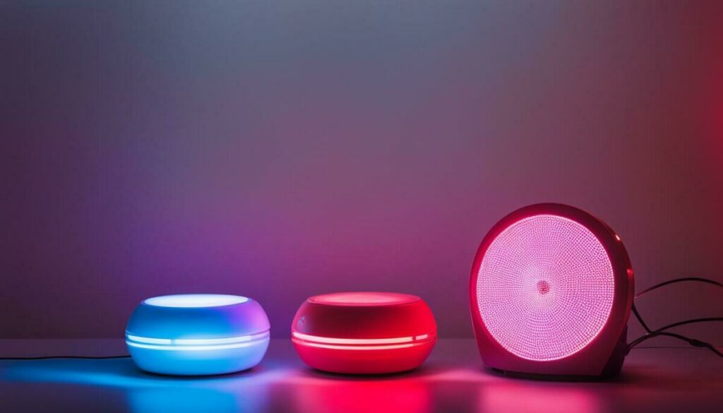 Blue and red light therapy devices