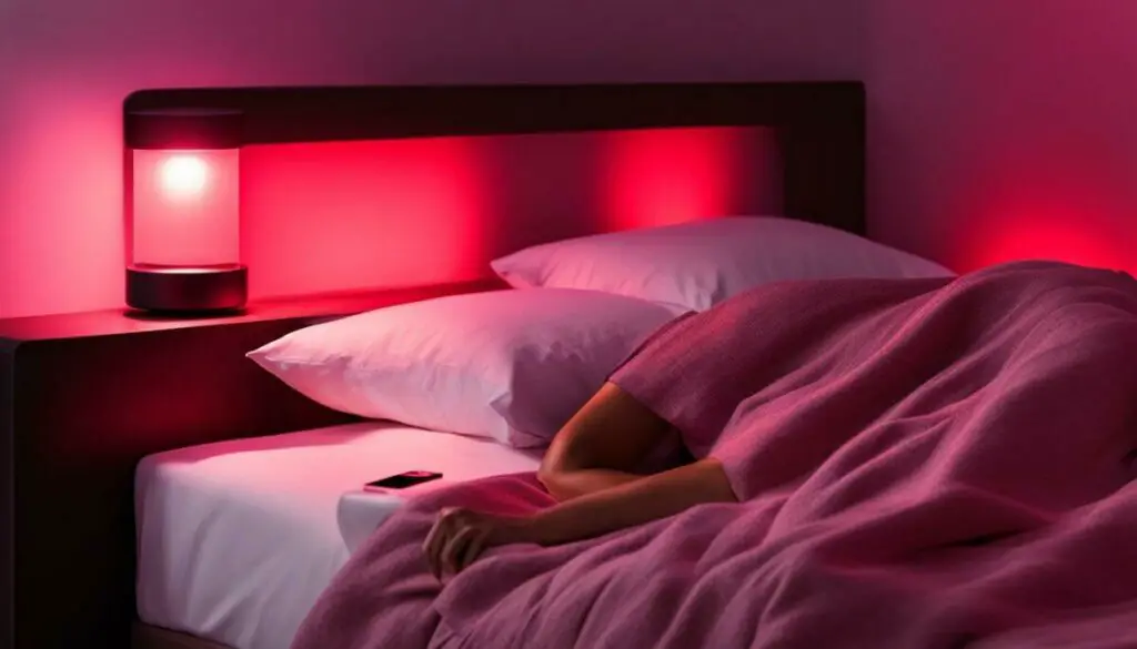 Red light therapy device for better sleep