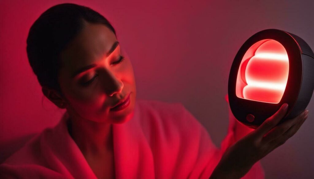 Red light therapy device for skin
