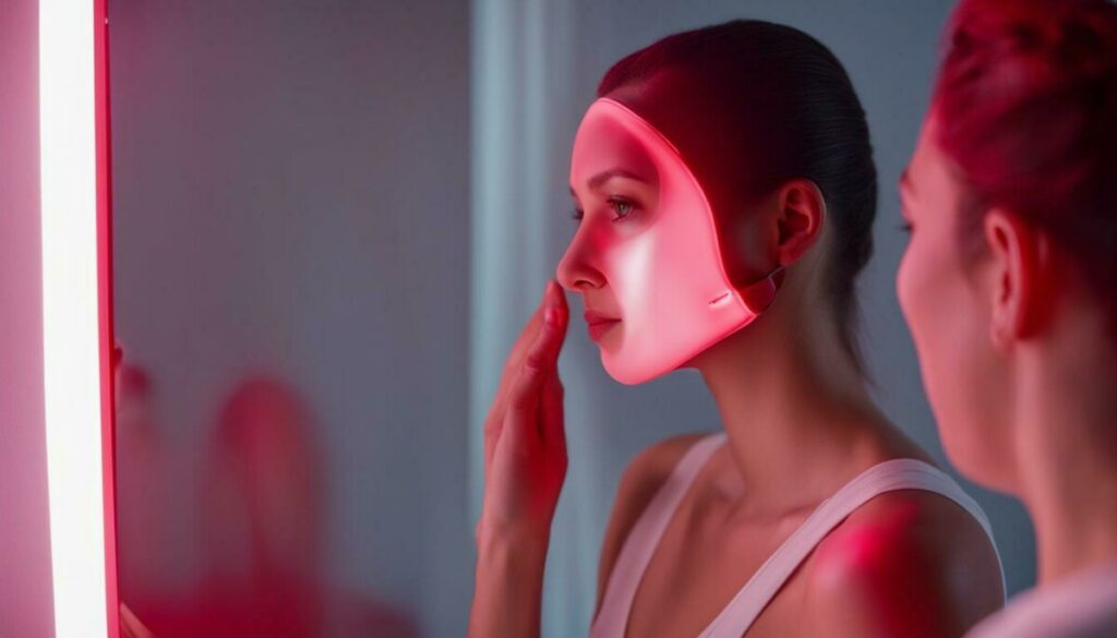 Red light therapy for acne