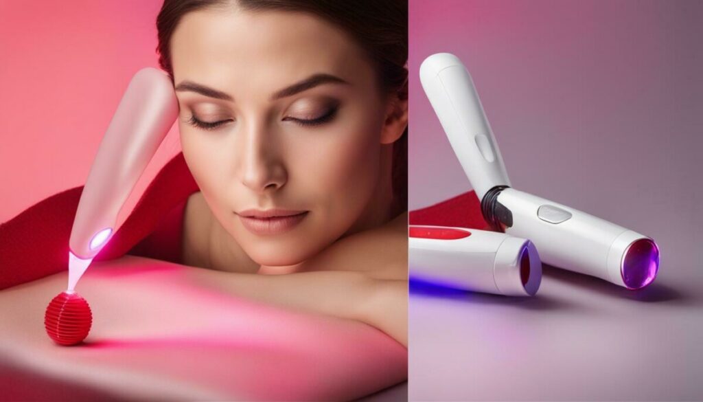 derma wand and red light therapy devices