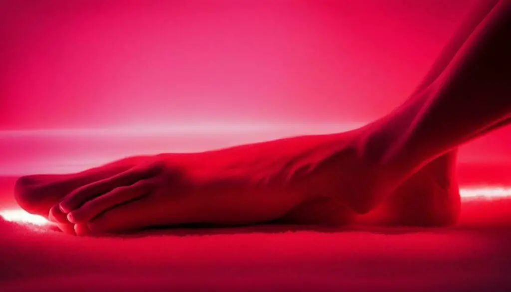 foot pain relief with red light therapy