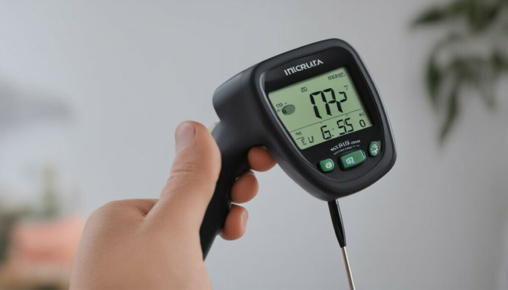 Accessing infrared thermometer settings