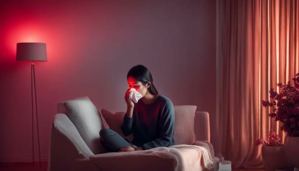 Using Infrared Lamp for Sinusitis Relief