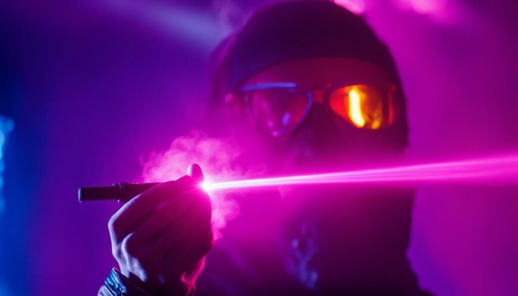 blue and violet lasers dangers