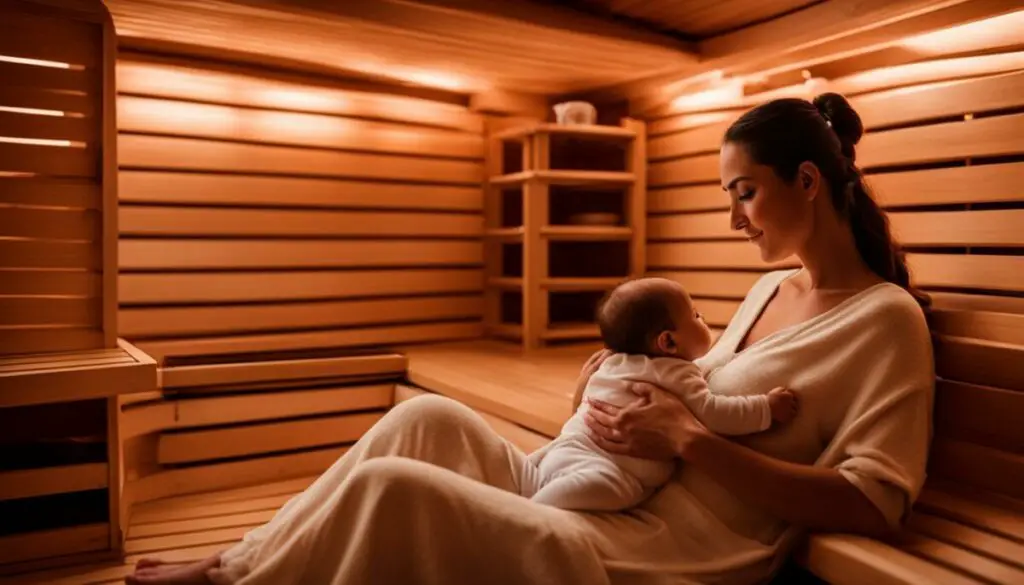 breastfeeding and sauna sessions