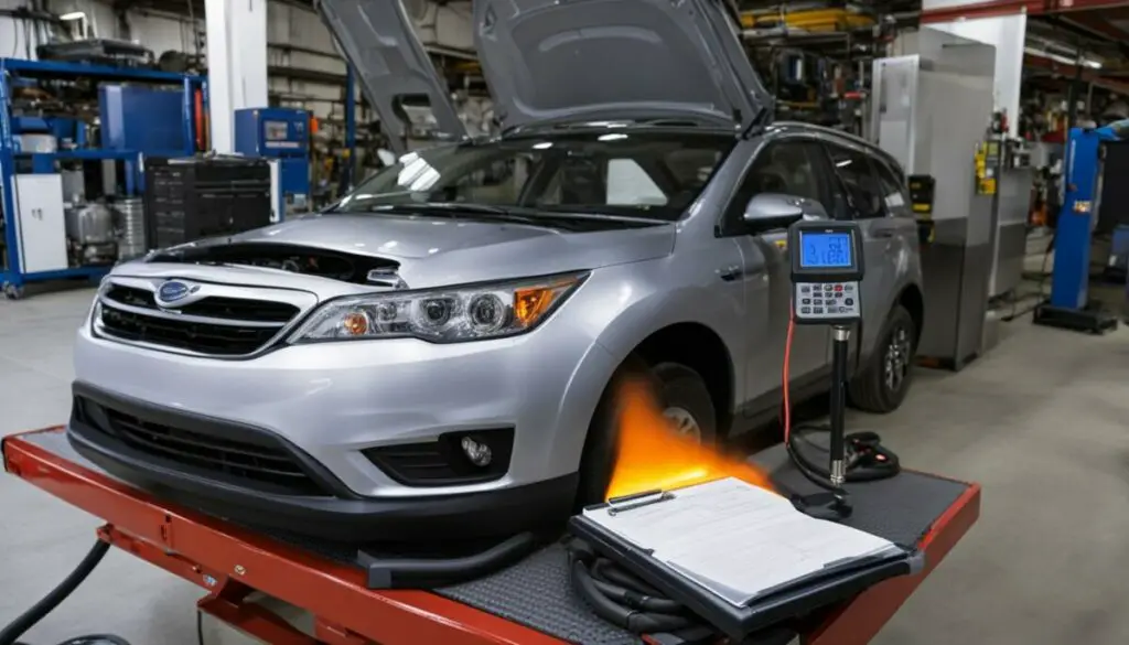 catalytic converter testing with infrared thermometer