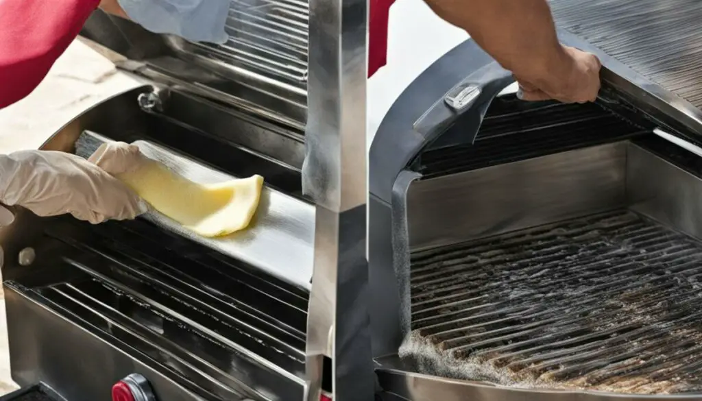 cleaning an infrared grill