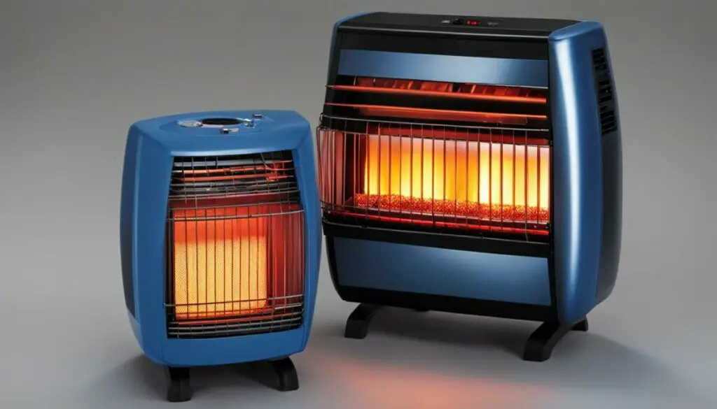 comparing blue flame and infrared heaters