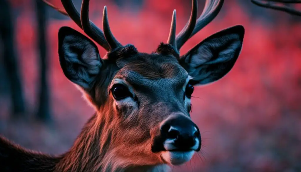 deer eyes and infrared flash