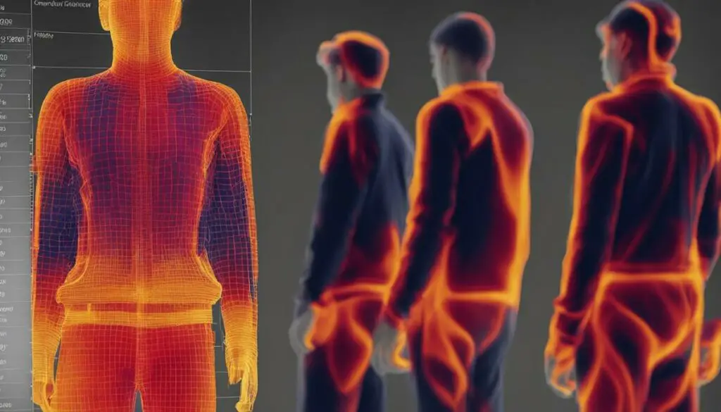 infrared camera detecting thermal radiation through clothing