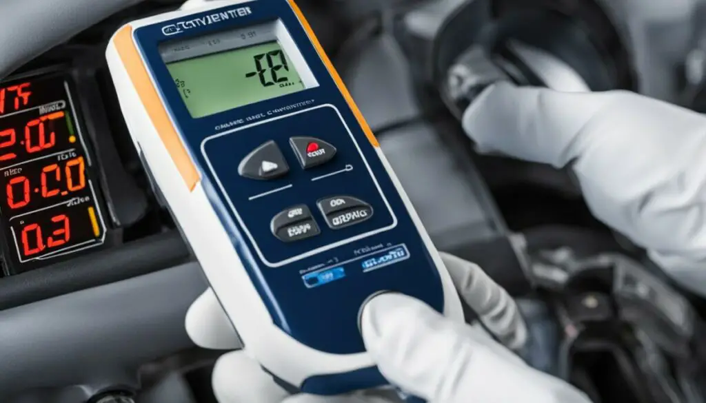 infrared thermometer for catalytic converter testing