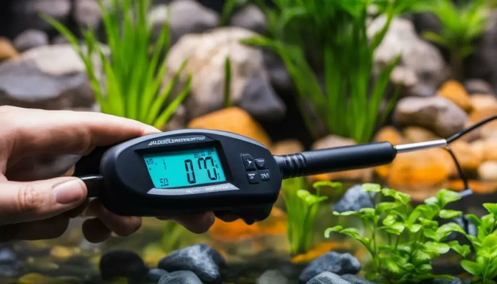 measuring aquarium temperature