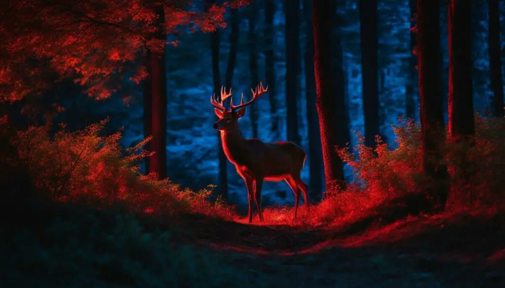 sensitivity to infrared in deer
