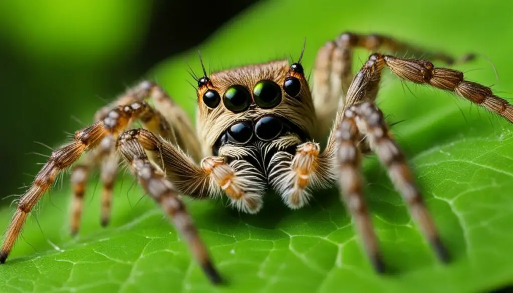spider with hairy legs and sensitive organs