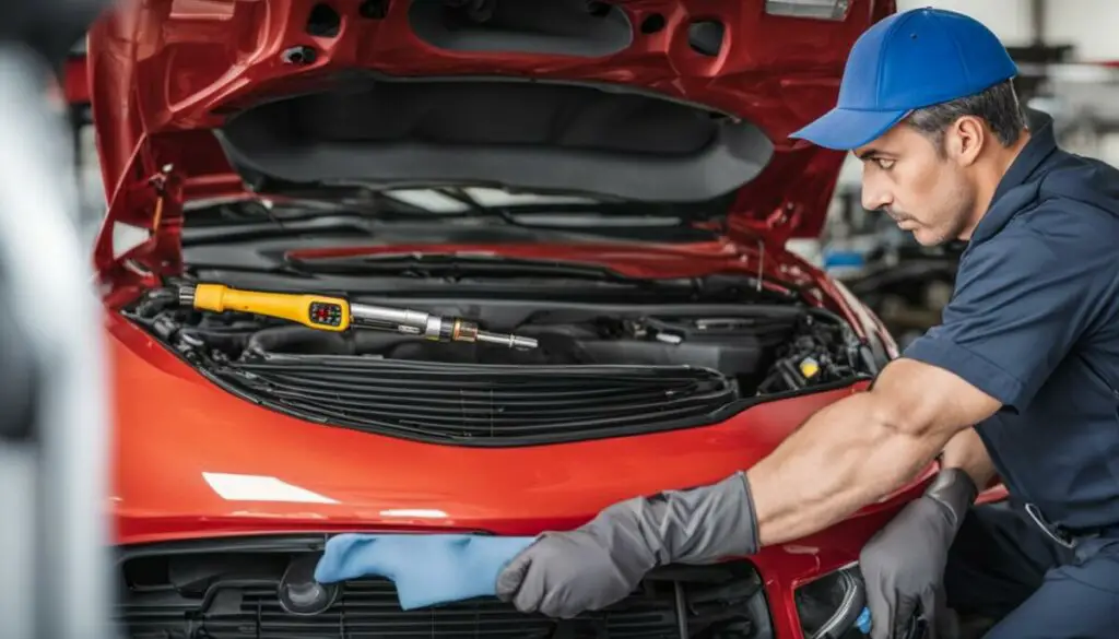 troubleshooting catalytic converter with infrared thermometer