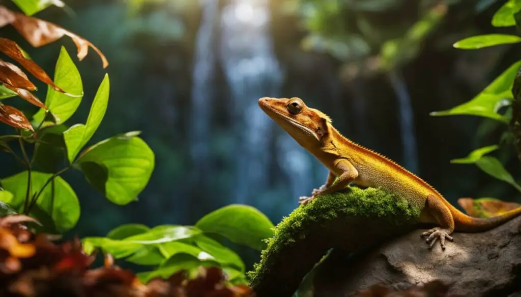 Crested Gecko Natural Lighting