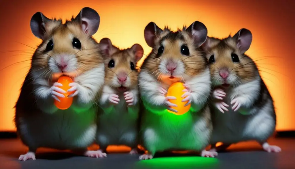 Hamsters detecting infrared light