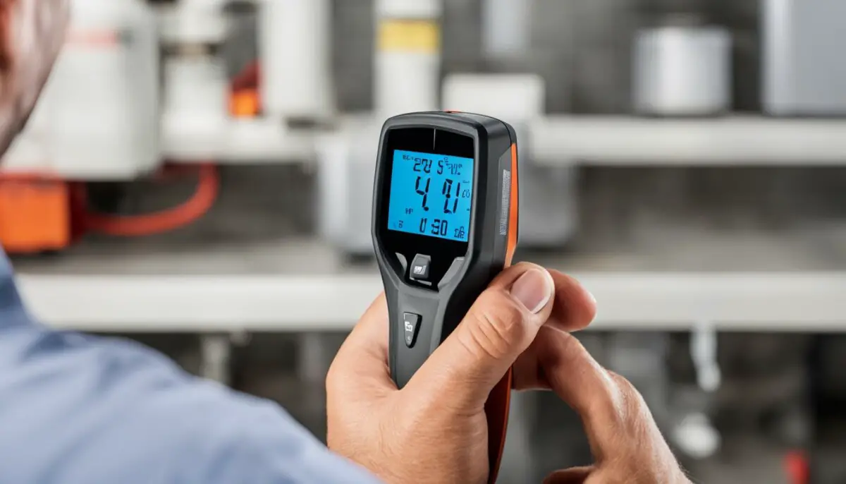 can I measure the return temperature using an infrared thermometer