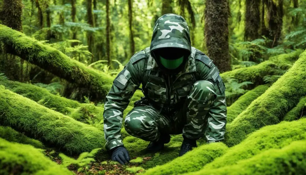 hiding from thermal imaging with background