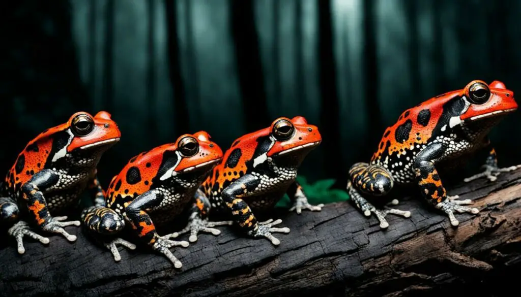 infrared vision in fire belly toads