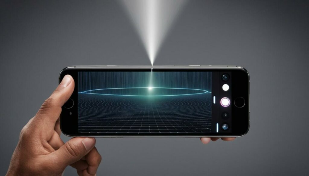 iPhone camera capturing infrared light