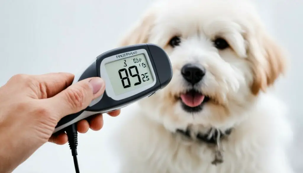 monitoring dog's temperature