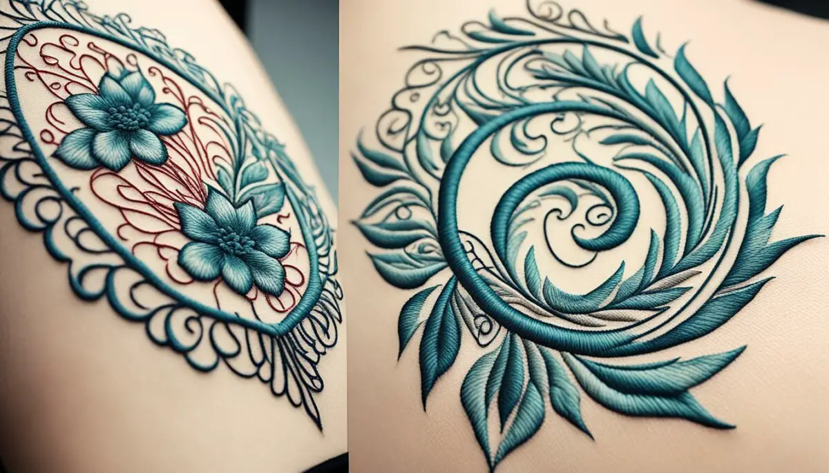 Embroidery Tattoos Unique Thread Art on Skin Infrared for Health