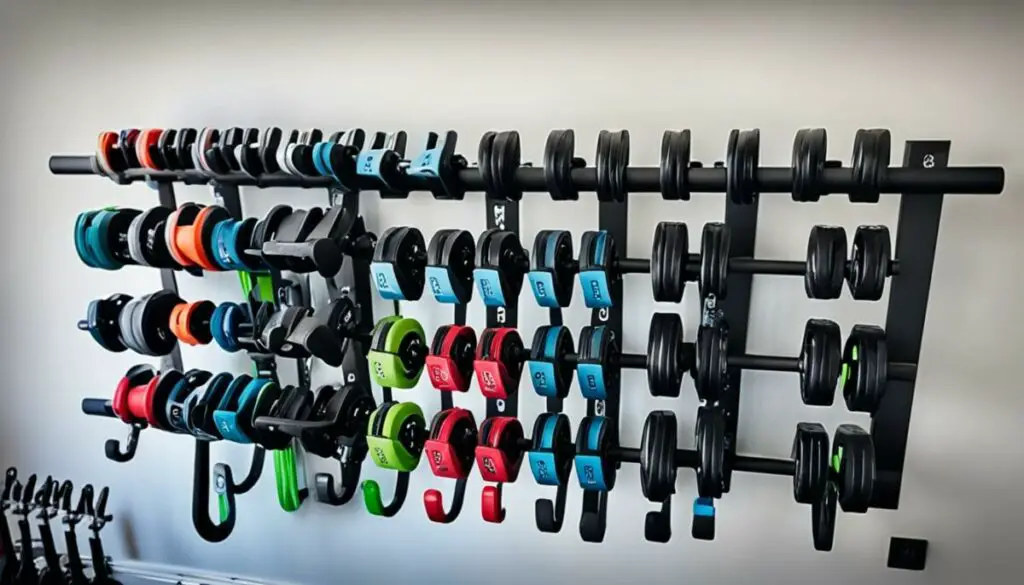 Peloton weights rack