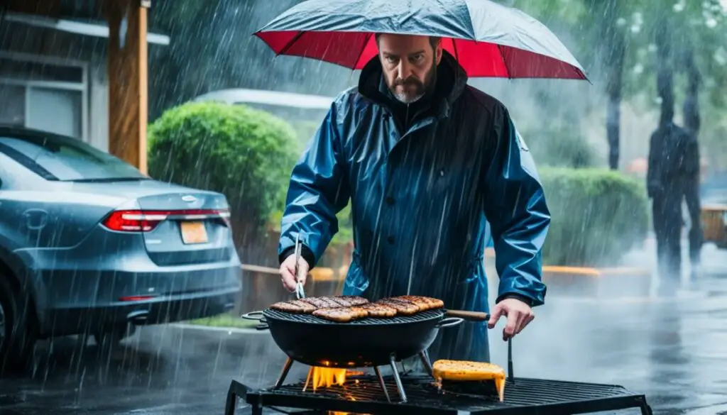 Rainproof grilling tips