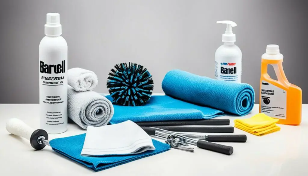barbell cleaning supplies