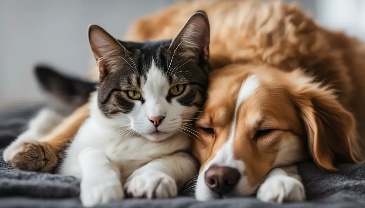 Cat Licking a Dog Uncovering Feline Behavior Infrared for Health