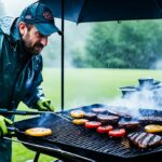 can you grill in the rain