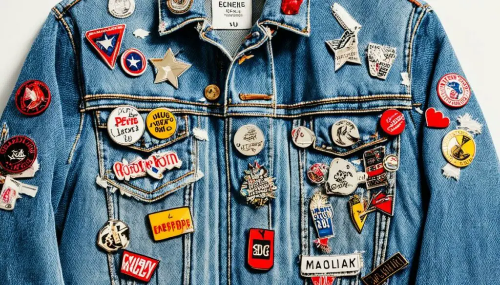 custom jean jacket with pins