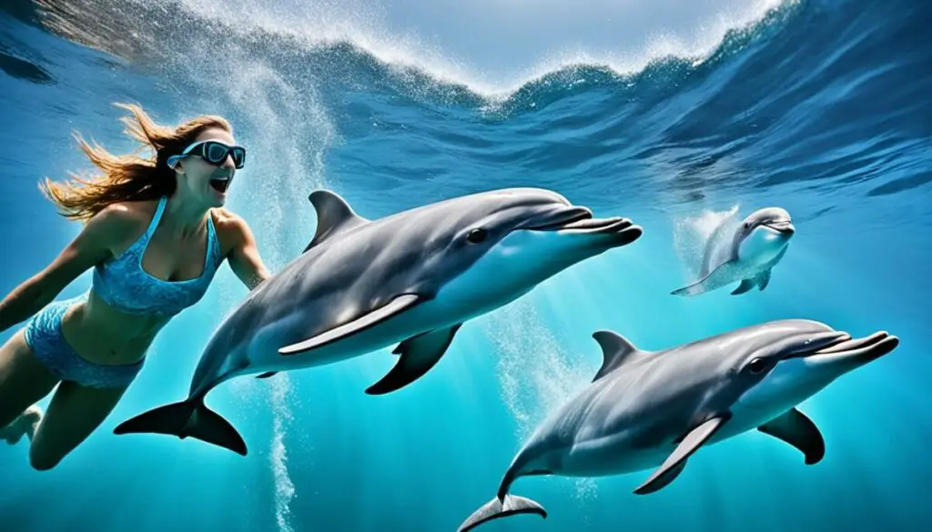 dolphin-human interaction