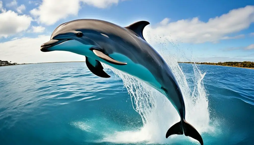 dolphin jumping in captivity