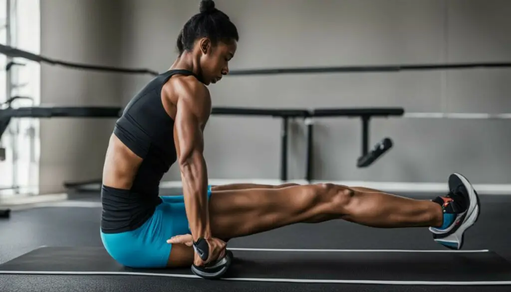 hamstring strength training with heels elevated
