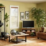 how to hide exercise equipment in living room