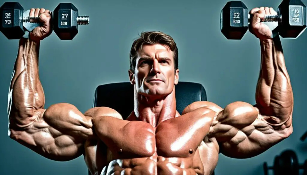 increasing weight dumbbell press