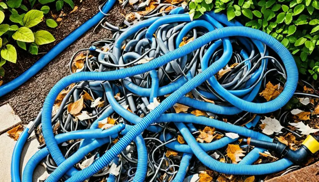 pool cleaner hose tangles