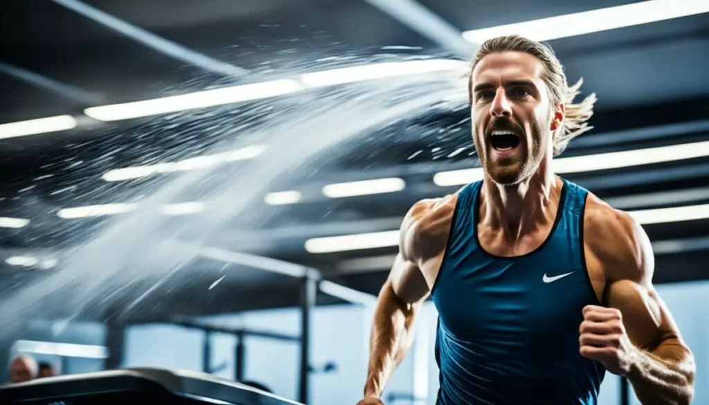 running barefoot on a treadmill