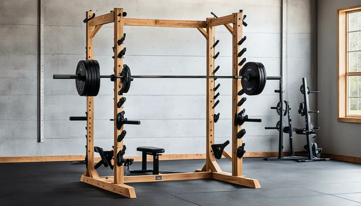 squat rack wood