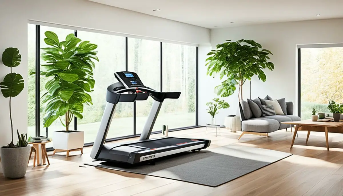 treadmill in living room
