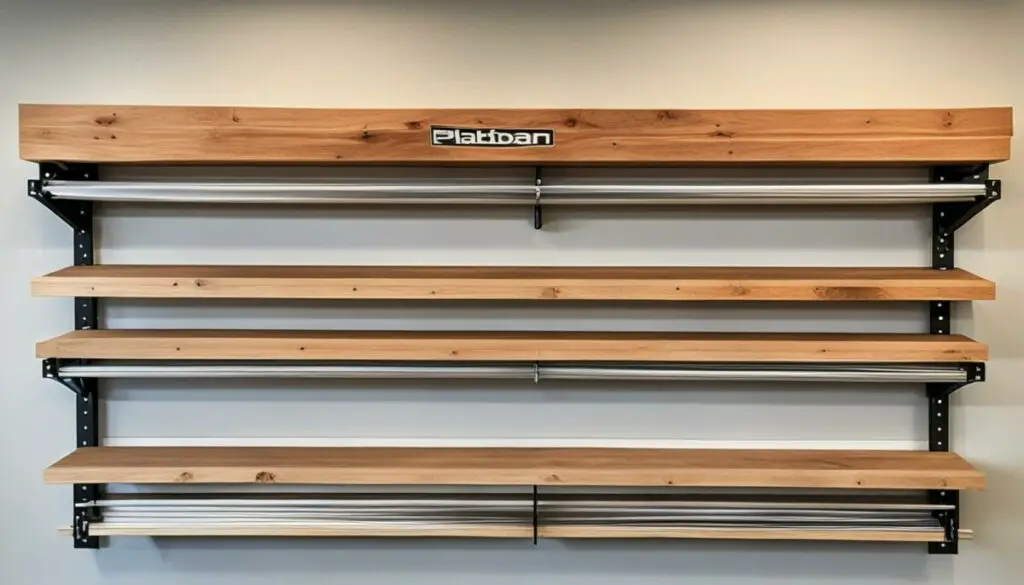 wall-mounted lumber rack